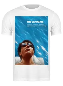 Заказать мужскую футболку в Москве. Футболка классическая Выпускник / The Graduate от kino.printio.ru - готовые дизайны и нанесение принтов.