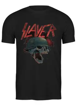 Заказать мужскую футболку в Москве. Футболка классическая Slayer  от cherdantcev - готовые дизайны и нанесение принтов.