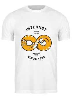 Заказать мужскую футболку в Москве. Футболка классическая Интернет от geekbox - готовые дизайны и нанесение принтов.