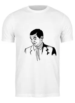 Заказать мужскую футболку в Москве. Футболка классическая Мистер Бин от MariYang  - готовые дизайны и нанесение принтов.
