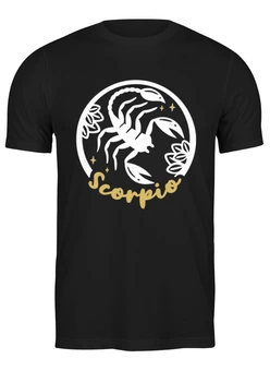 Заказать мужскую футболку в Москве. Футболка классическая Зодиак - Скорпион от skynatural - готовые дизайны и нанесение принтов.