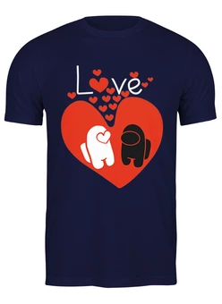 Заказать мужскую футболку в Москве. Футболка классическая Love Among Us от skynatural - готовые дизайны и нанесение принтов.