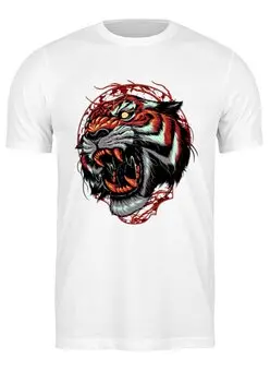 Заказать мужскую футболку в Москве. Футболка классическая ◈ TIGER ◈ от balden - готовые дизайны и нанесение принтов.