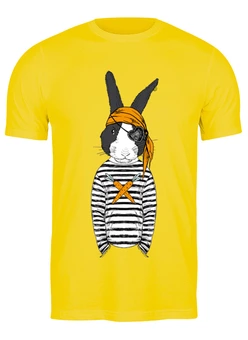 Заказать мужскую футболку в Москве. Футболка классическая Кролик с морковкой   от Print design  - готовые дизайны и нанесение принтов.