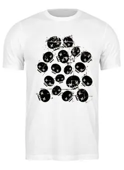 Заказать мужскую футболку в Москве. Футболка классическая Skulls от oneredfoxstore@gmail.com - готовые дизайны и нанесение принтов.