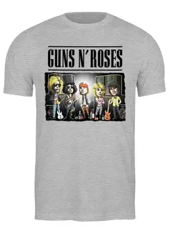 Заказать мужскую футболку в Москве. Футболка классическая Guns N' Roses от Leichenwagen - готовые дизайны и нанесение принтов.