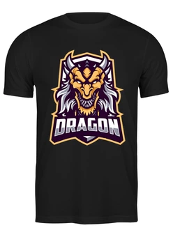 Заказать мужскую футболку в Москве. Футболка классическая Дракон дьявол от skynatural - готовые дизайны и нанесение принтов.