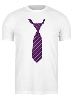 Заказать мужскую футболку в Москве. Футболка классическая С галстуком от jane_97 - готовые дизайны и нанесение принтов.