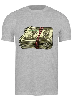 Заказать мужскую футболку в Москве. Футболка классическая Доллары от skynatural - готовые дизайны и нанесение принтов.