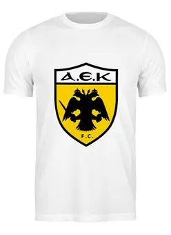 Заказать мужскую футболку в Москве. Футболка классическая AEK FC от THE_NISE  - готовые дизайны и нанесение принтов.