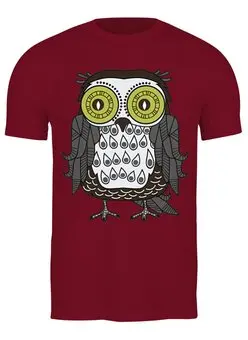 Заказать мужскую футболку в Москве. Футболка классическая Owl Here от oneredfoxstore@gmail.com - готовые дизайны и нанесение принтов.