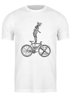 Заказать мужскую футболку в Москве. Футболка классическая Bike Punk Cat от oneredfoxstore@gmail.com - готовые дизайны и нанесение принтов.