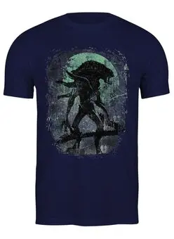 Заказать мужскую футболку в Москве. Футболка классическая Aliens от oneredfoxstore@gmail.com - готовые дизайны и нанесение принтов.