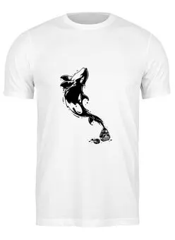Заказать мужскую футболку в Москве. Футболка классическая Чернильный дельфин  от ISliM - готовые дизайны и нанесение принтов.