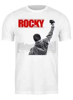 Заказать мужскую футболку в Москве. Футболка классическая Rocky Balboa от Leichenwagen - готовые дизайны и нанесение принтов.