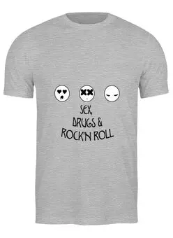Заказать мужскую футболку в Москве. Футболка классическая Sex, Drugs and Rock'n Roll от Cloud345 - готовые дизайны и нанесение принтов.