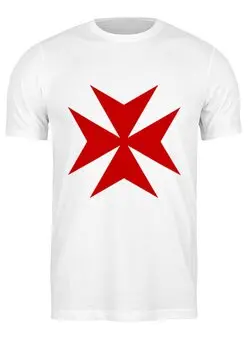 Заказать мужскую футболку в Москве. Футболка классическая Мальтийский крест от trend - готовые дизайны и нанесение принтов.