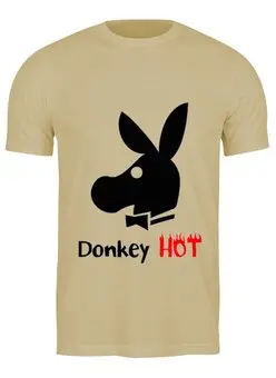 Заказать мужскую футболку в Москве. Футболка классическая DonkeyHot от duderoid - готовые дизайны и нанесение принтов.