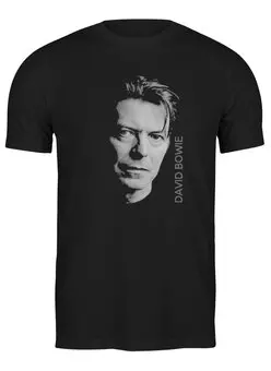 Заказать мужскую футболку в Москве. Футболка классическая David Bowie от KinoArt - готовые дизайны и нанесение принтов.