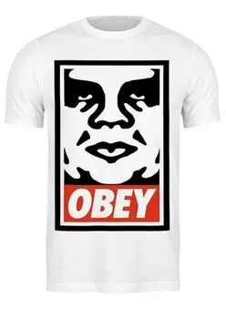 Заказать мужскую футболку в Москве. Футболка классическая obey. от ansheg - готовые дизайны и нанесение принтов.