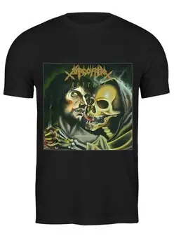 Заказать мужскую футболку в Москве. Футболка классическая  Sarcofago death metal band от Leichenwagen - готовые дизайны и нанесение принтов.