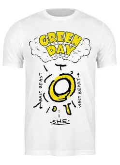 Заказать мужскую футболку в Москве. Футболка классическая Green Day от geekbox - готовые дизайны и нанесение принтов.