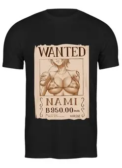 Заказать мужскую футболку в Москве. Футболка классическая Anime от nami - готовые дизайны и нанесение принтов.