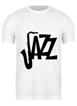 Заказать мужскую футболку в Москве. Футболка классическая Джаз (jazz) от Yaroslava - готовые дизайны и нанесение принтов.