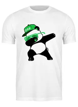 Заказать мужскую футболку в Москве. Футболка классическая Dab Panda  от DESIGNER   - готовые дизайны и нанесение принтов.