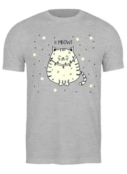 Заказать мужскую футболку в Москве. Футболка классическая Cats Here от oneredfoxstore@gmail.com - готовые дизайны и нанесение принтов.