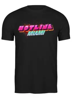 Заказать мужскую футболку в Москве. Футболка классическая Hotline Miami от AstArt - готовые дизайны и нанесение принтов.