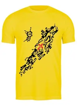 Заказать мужскую футболку в Москве. Футболка классическая Киберпанк - Версия 1.0 от BAD OWL - готовые дизайны и нанесение принтов.