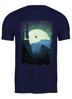 Заказать мужскую футболку в Москве. Футболка классическая Moon Rider от oneredfoxstore@gmail.com - готовые дизайны и нанесение принтов.