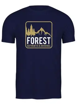 Заказать мужскую футболку в Москве. Футболка классическая Mountains от oneredfoxstore@gmail.com - готовые дизайны и нанесение принтов.