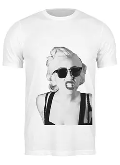 Заказать мужскую футболку в Москве. Футболка классическая Lady Gaga от tatianany - готовые дизайны и нанесение принтов.