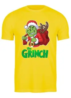 Заказать мужскую футболку в Москве. Футболка классическая Grinch от T-shirt print  - готовые дизайны и нанесение принтов.