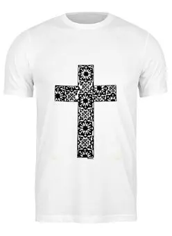 Заказать мужскую футболку в Москве. Футболка классическая Крест от YellowCloverShop - готовые дизайны и нанесение принтов.