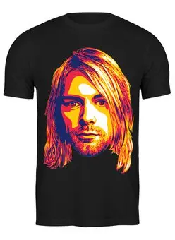 Заказать мужскую футболку в Москве. Футболка классическая Kurt Cobain от Jimmy Flash - готовые дизайны и нанесение принтов.