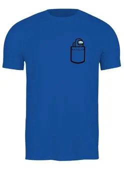 Заказать мужскую футболку в Москве. Футболка классическая Among Us Pocket Crewmate от El Fox - готовые дизайны и нанесение принтов.