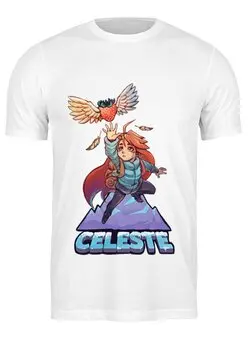 Заказать мужскую футболку в Москве. Футболка классическая Celeste game от Елена Елена - готовые дизайны и нанесение принтов.