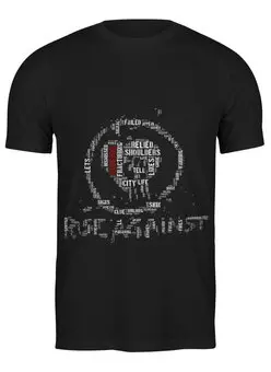 Заказать мужскую футболку в Москве. Футболка классическая Rise Against - logo от Денис - готовые дизайны и нанесение принтов.