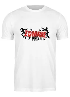 Заказать мужскую футболку в Москве. Футболка классическая Zombie Run от THE_NISE  - готовые дизайны и нанесение принтов.