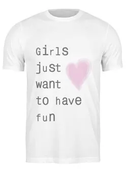 Заказать мужскую футболку в Москве. Футболка классическая Girls от pyzhik - готовые дизайны и нанесение принтов.