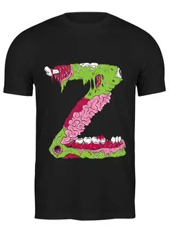 Заказать мужскую футболку в Москве. Футболка классическая Z Zombie от skynatural - готовые дизайны и нанесение принтов.