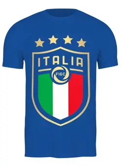 Заказать мужскую футболку в Москве. Футболка классическая Сборная Италии от geekbox - готовые дизайны и нанесение принтов.