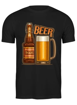 Заказать мужскую футболку в Москве. Футболка классическая Fresh beer от skynatural - готовые дизайны и нанесение принтов.