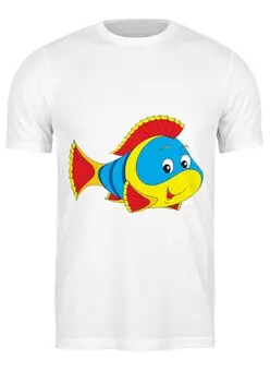 Заказать мужскую футболку в Москве. Футболка классическая Рыбка 3 от Виктор Гришин - готовые дизайны и нанесение принтов.