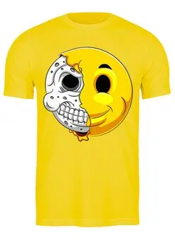 Заказать мужскую футболку в Москве. Футболка классическая Skull Smile от balden - готовые дизайны и нанесение принтов.
