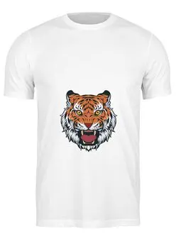 Заказать мужскую футболку в Москве. Футболка классическая Тигр . от acidhouses - готовые дизайны и нанесение принтов.