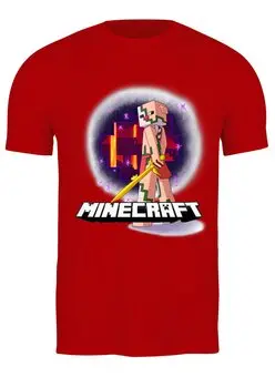 Заказать мужскую футболку в Москве. Футболка классическая Minecraft     от T-shirt print  - готовые дизайны и нанесение принтов.
